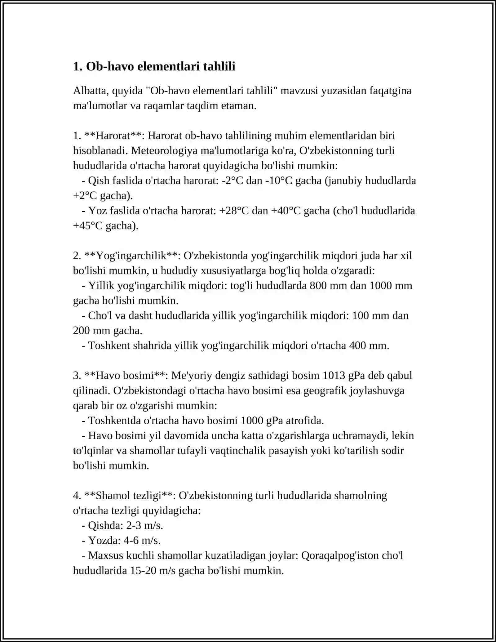 Ob-havo elementlari tahlili 3