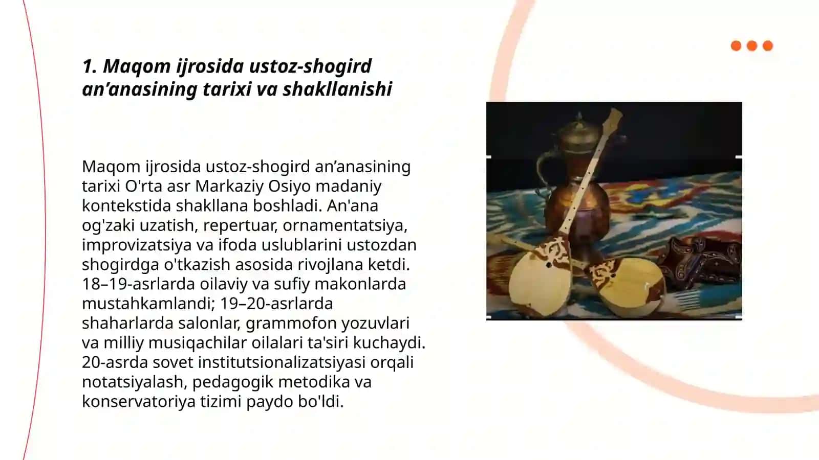 Maqom ijrosida ustoz-shogird an’anasi 3