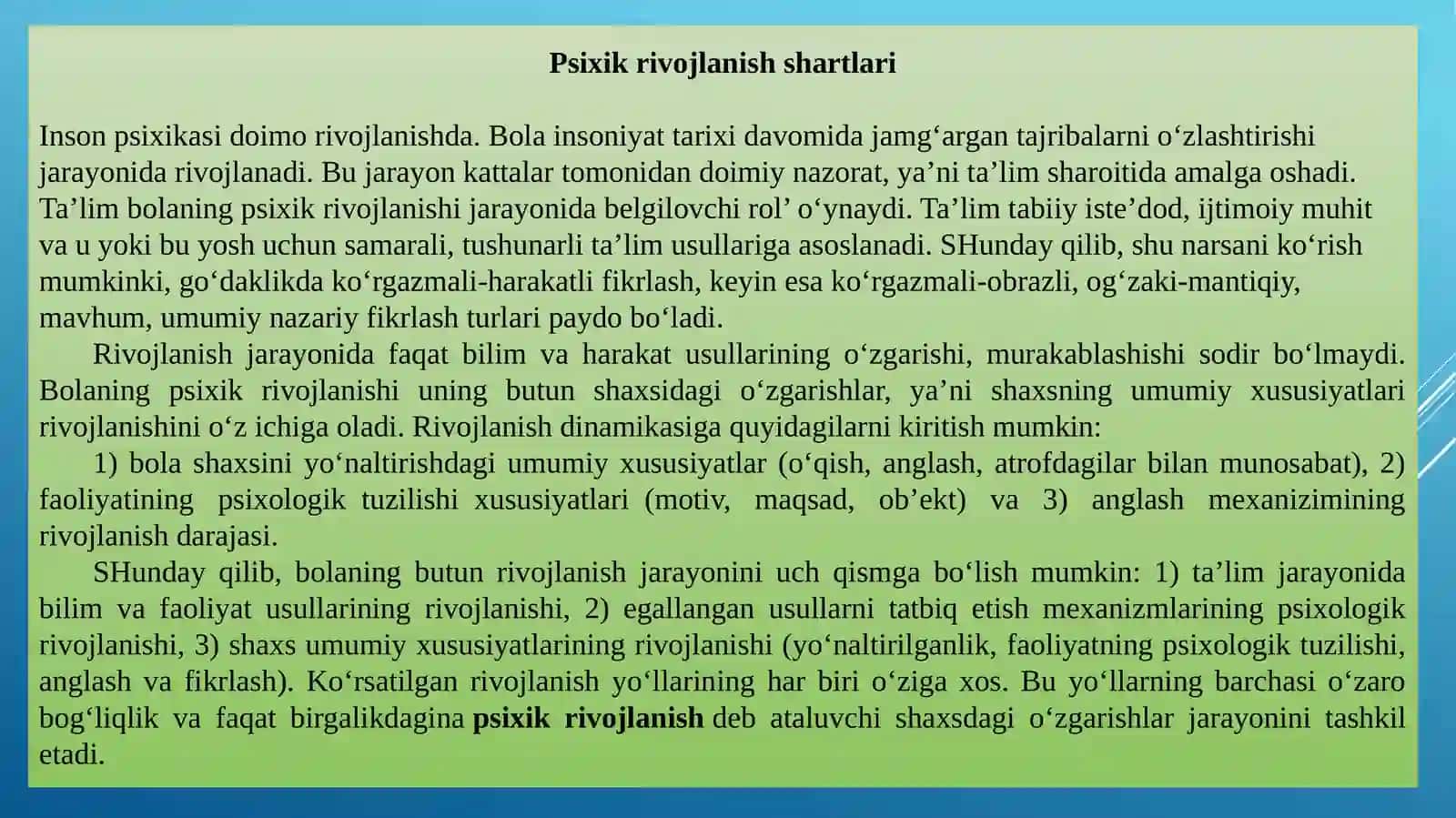 TA’LIM VA PSIXIK RIVOJLANISH MUNOSABATI 3