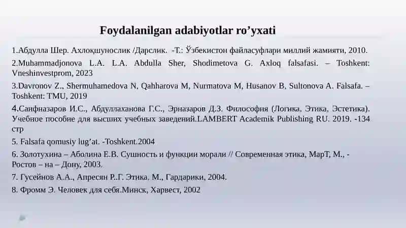Axloq Falsafasi (Etika) 3