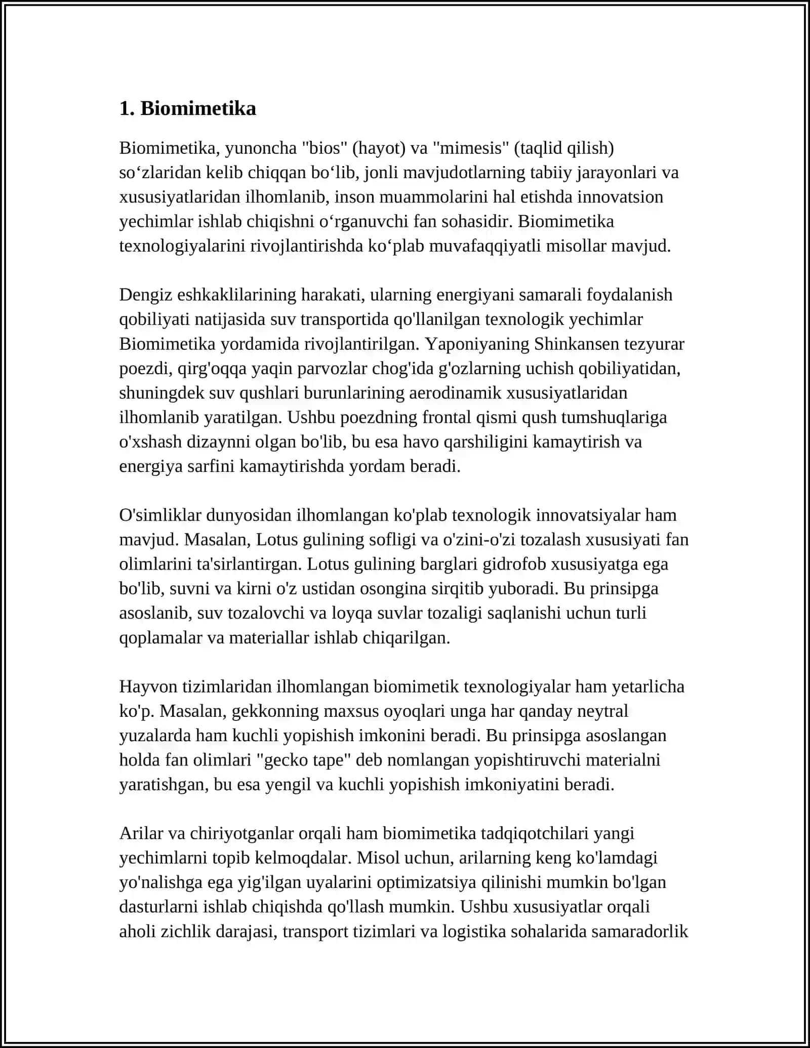 Biomimetika 3