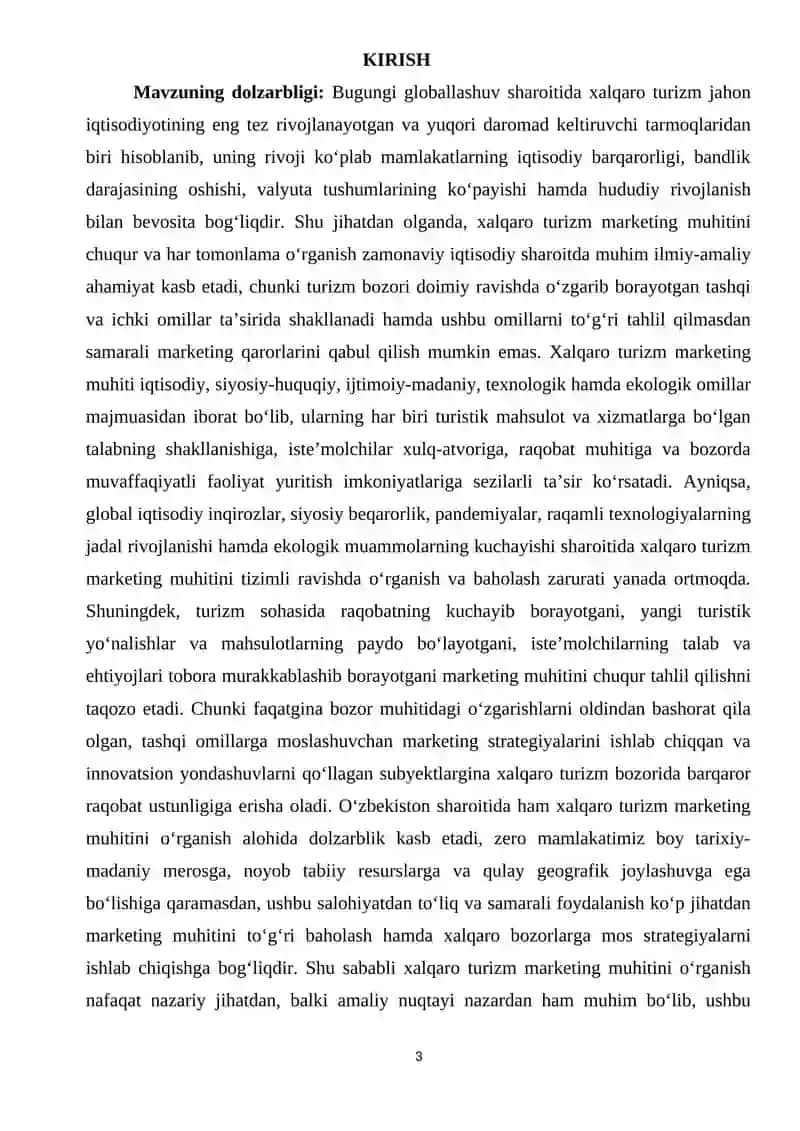 Xalqaro Turizm Marketing Muhitini Oʻrganish 3