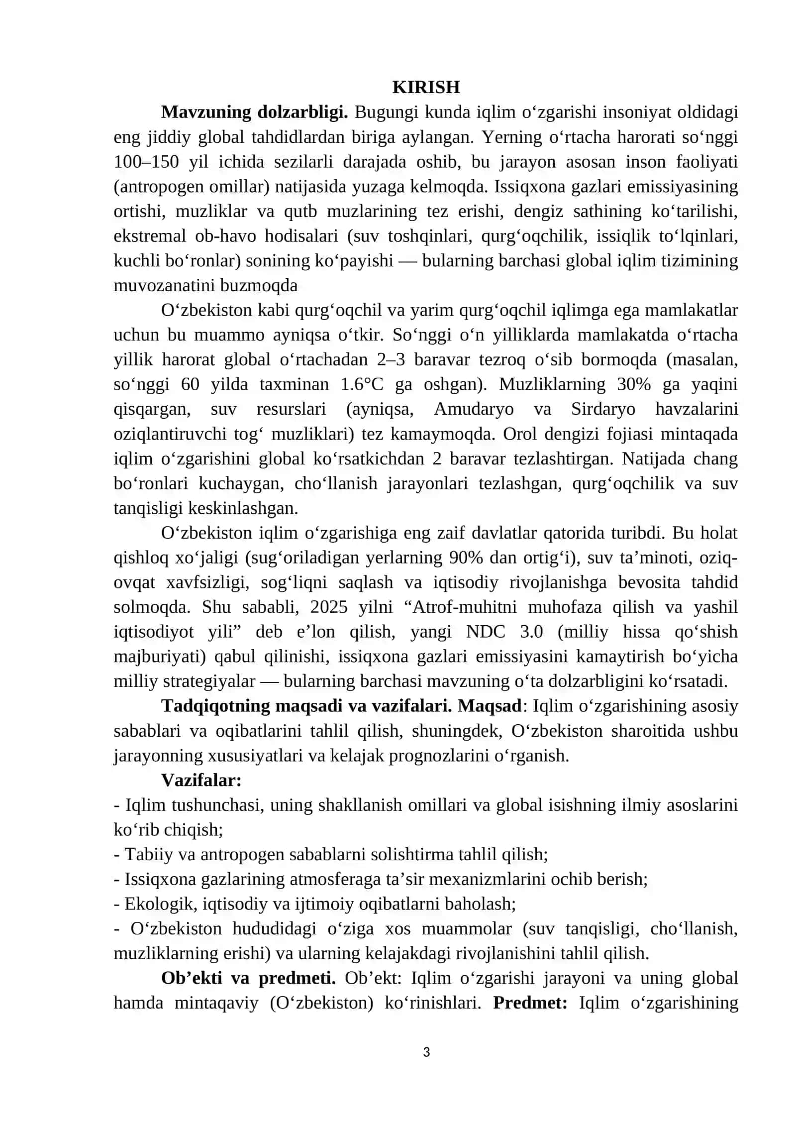 Iqlim o’zgarishi sabab va oqibatlarini tahlili 3