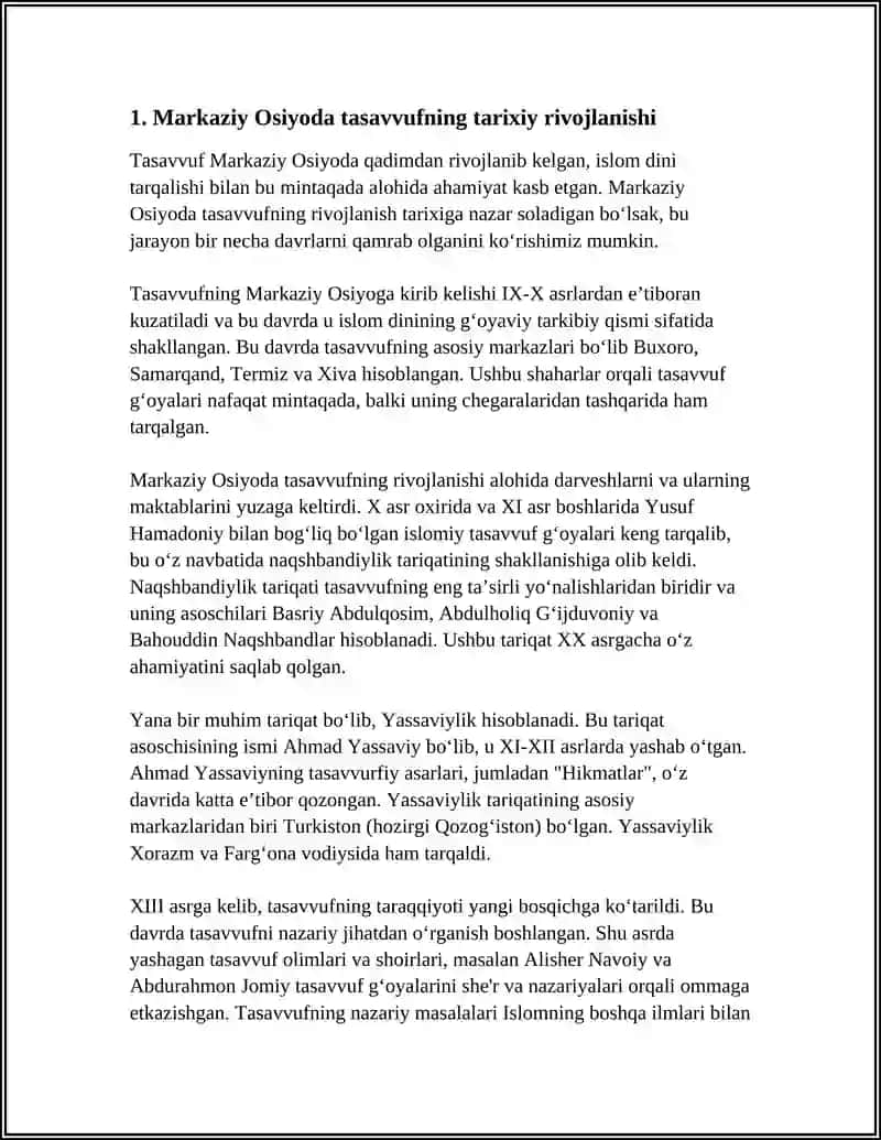 TASVVUFNING MARKAZIY OSIYODAGI OQIMI 3