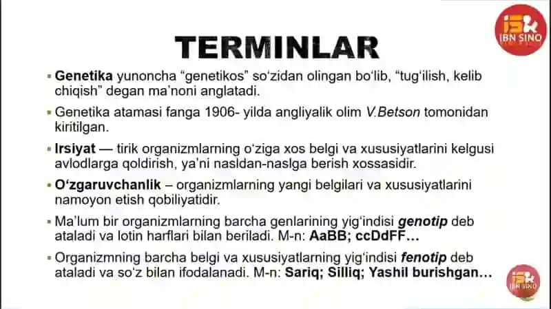 Genetika fanining vazifasi va usullari 3