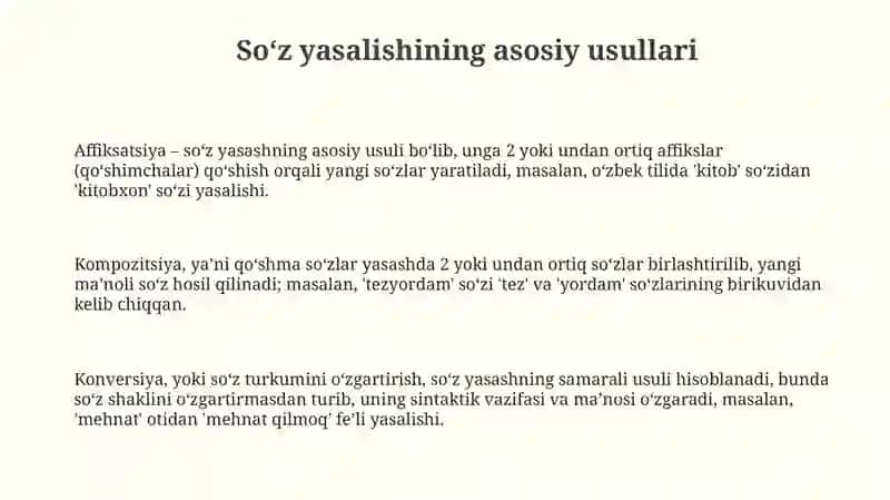 So'z yasalishi 3