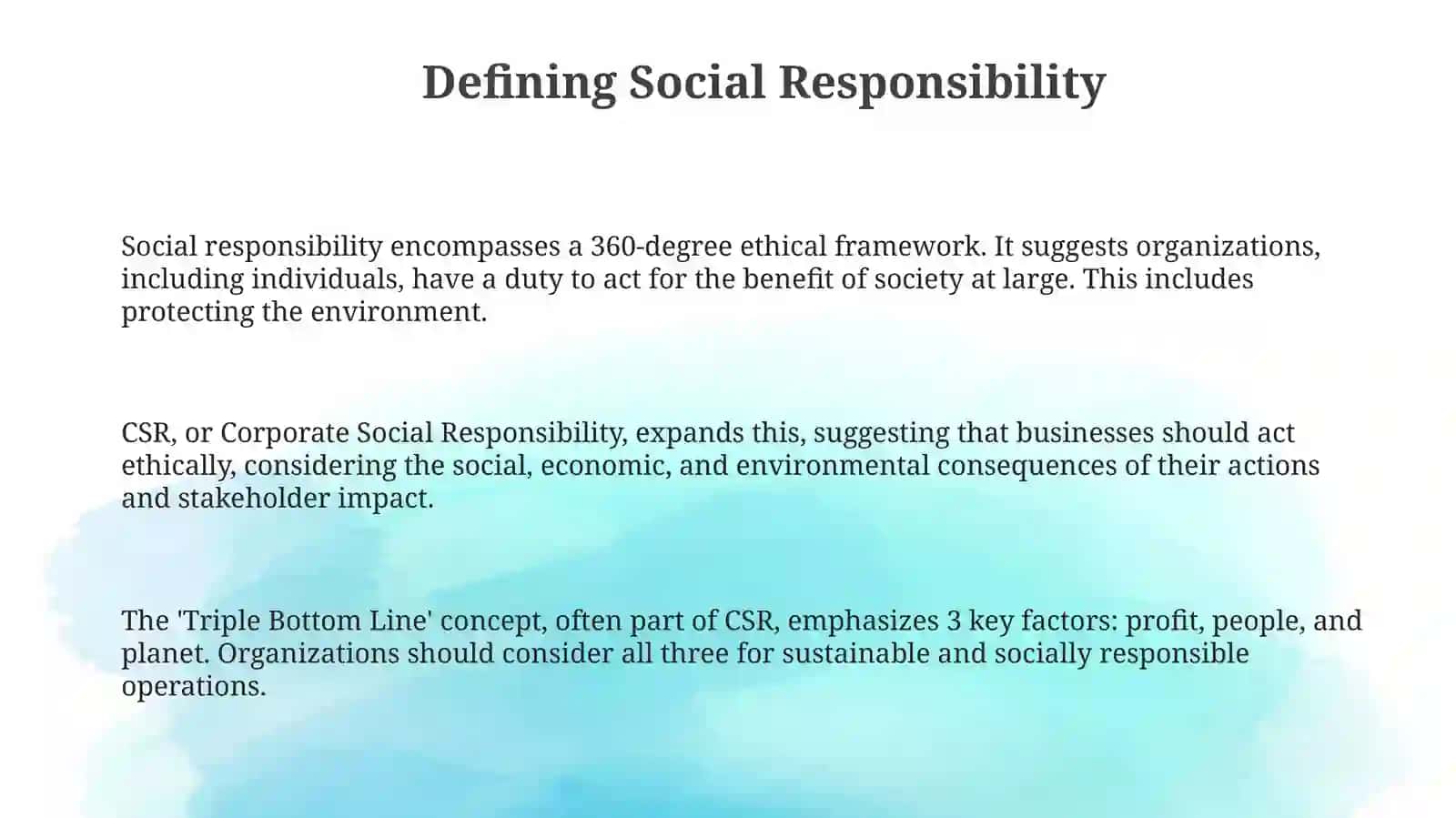 Social responsibilities 3