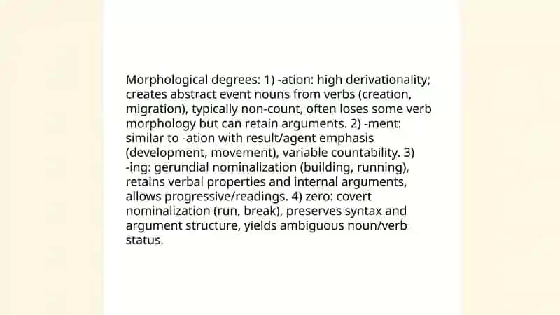 Degree of nominalization 3