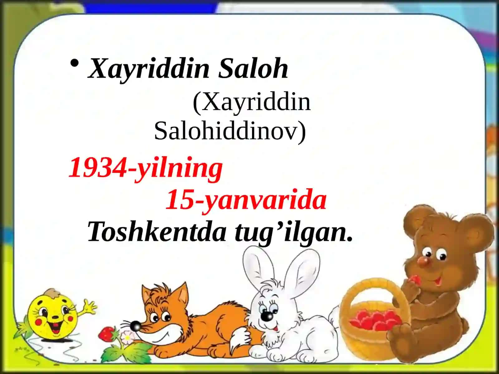 Xayriddin Saloh hayoti va ijodi 3