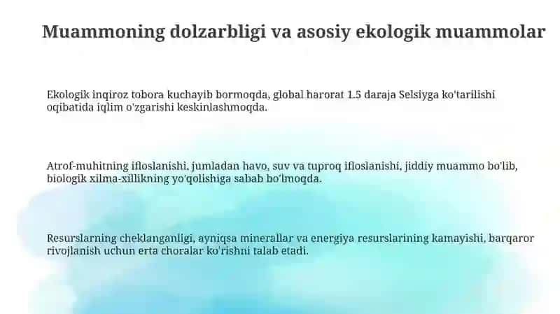 Ekologik muammolar 3