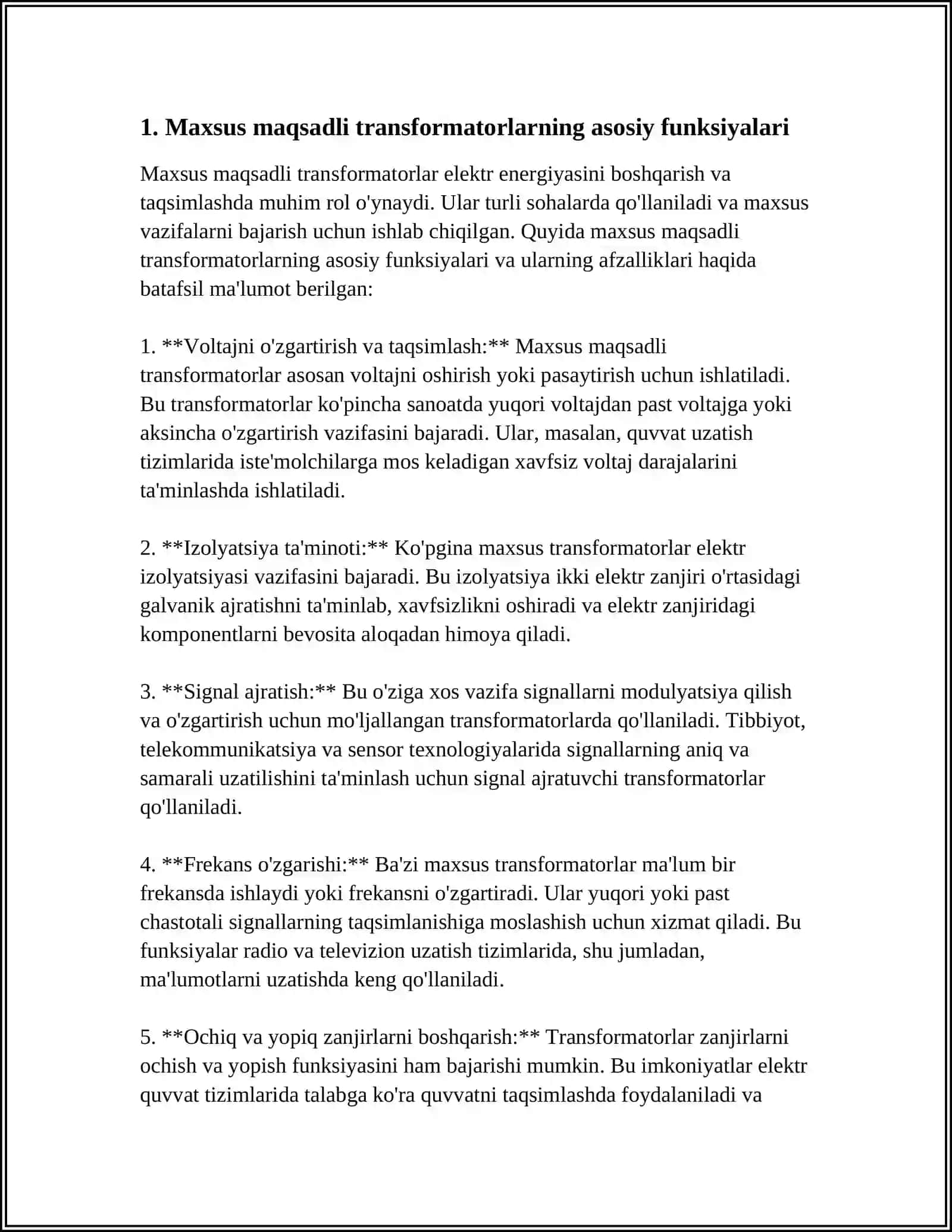 MAXSUS MAQSADLI TRANSFORMATOR QURILMALARI 3