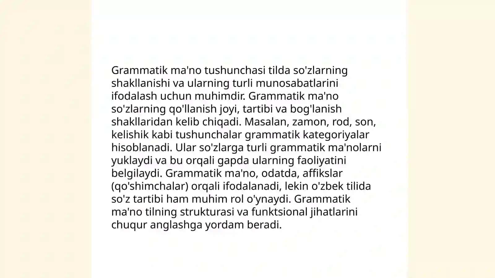Grammatik ma'no va grammatik kategoriya 3