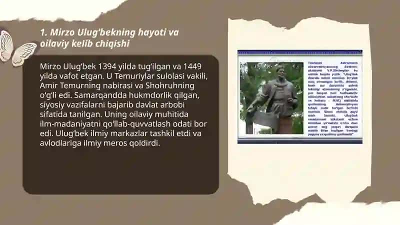 Mirzo Ulug'bek davlat arbobi buyuk olim 3