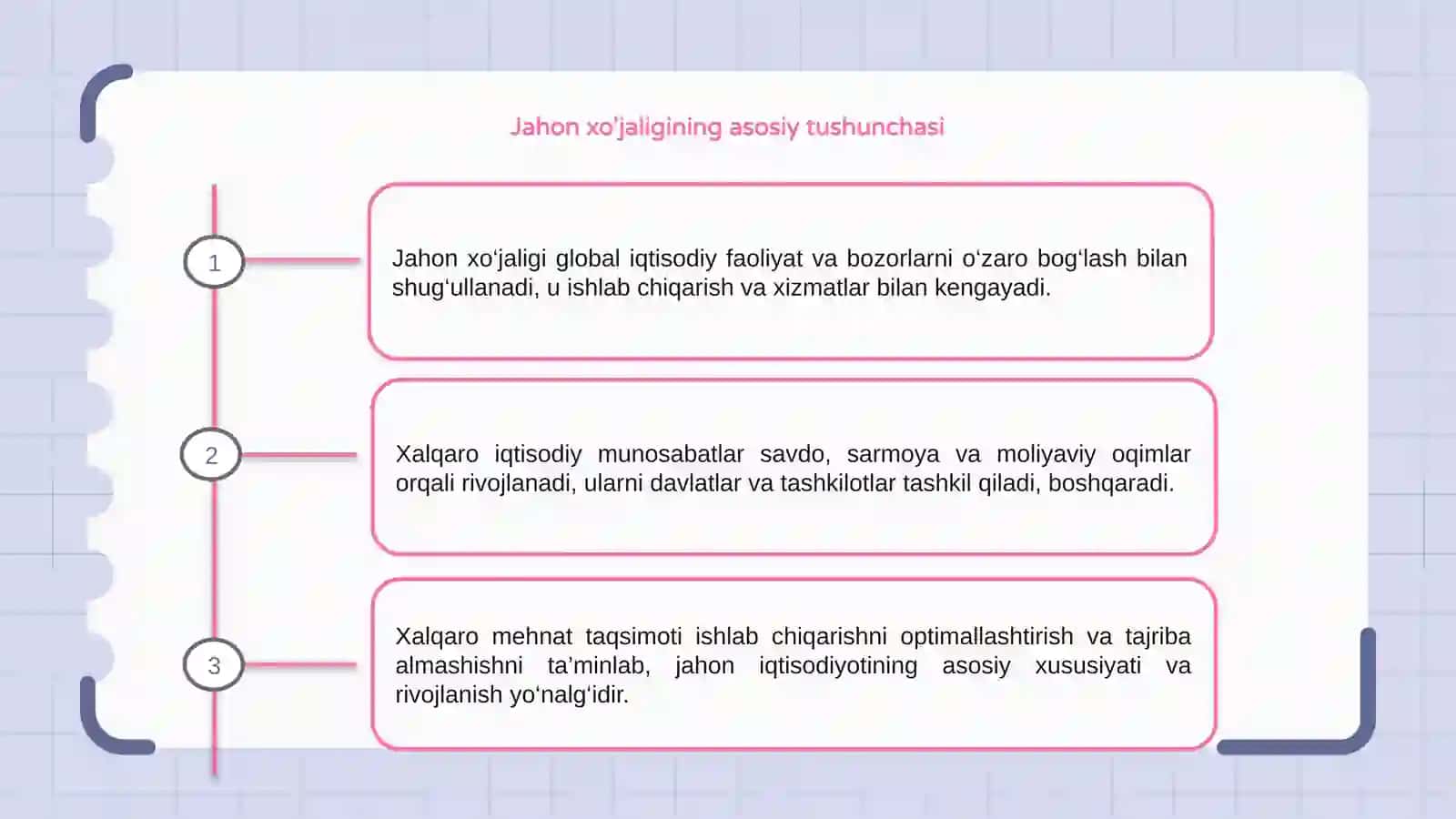 Jahon xo'jaligi va xalqaro iqtisodiy munosabatlari 3