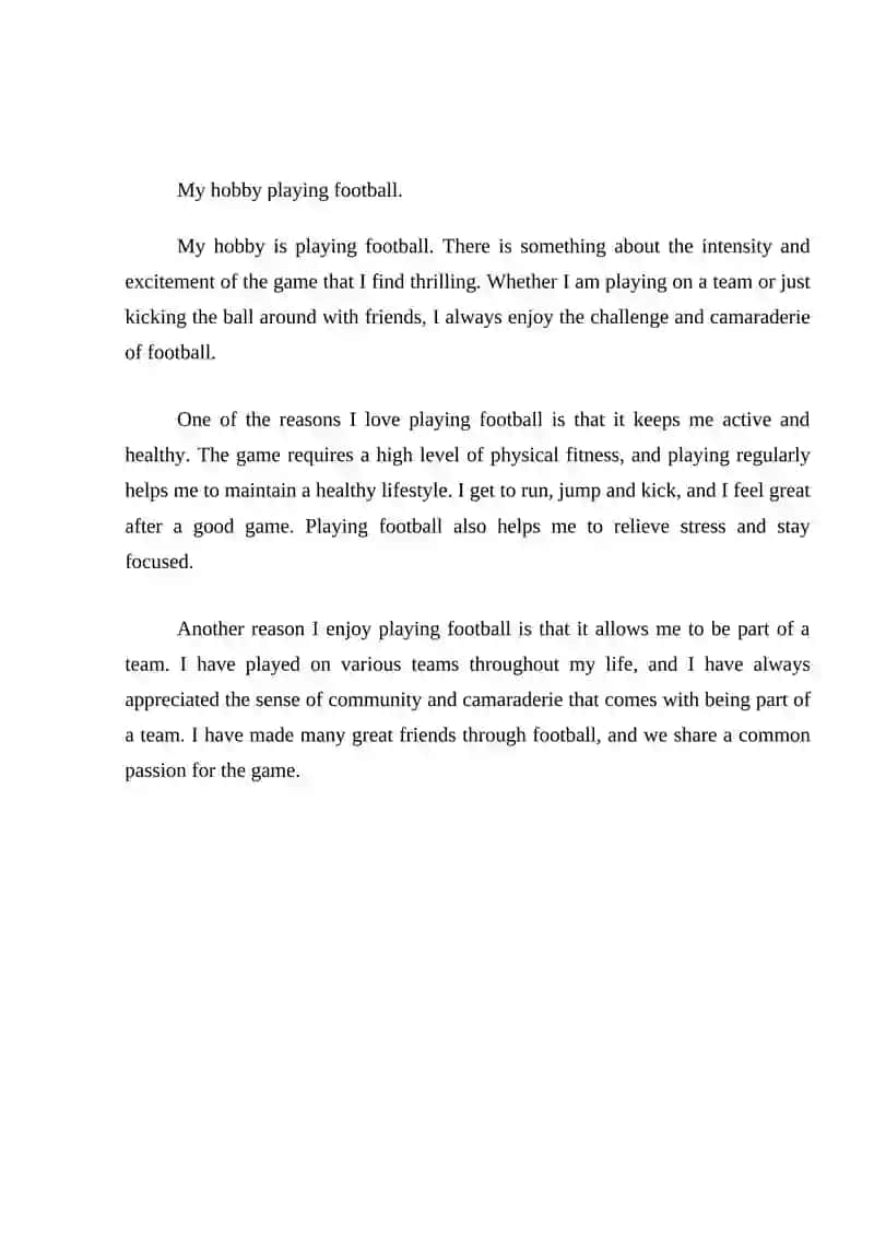My Hobby: Playing Sports 3