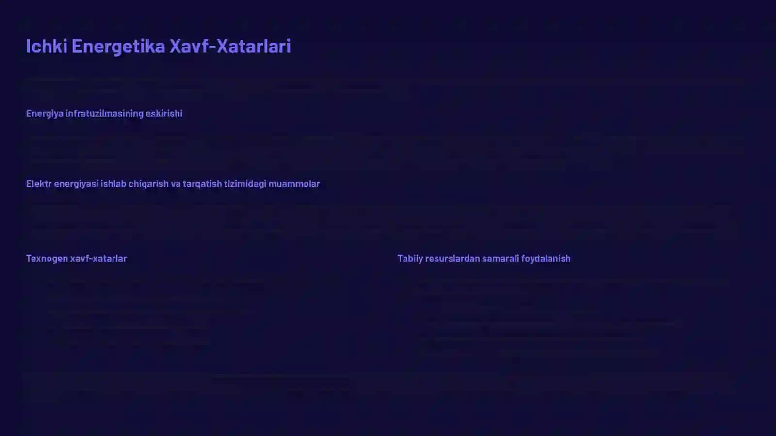 Ichki Energetika Xavf-Xatarlari 3