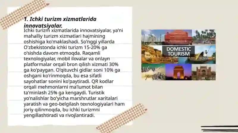 Ichki turizm xizmatlarini diversifikatsiya qilish masalalari 3