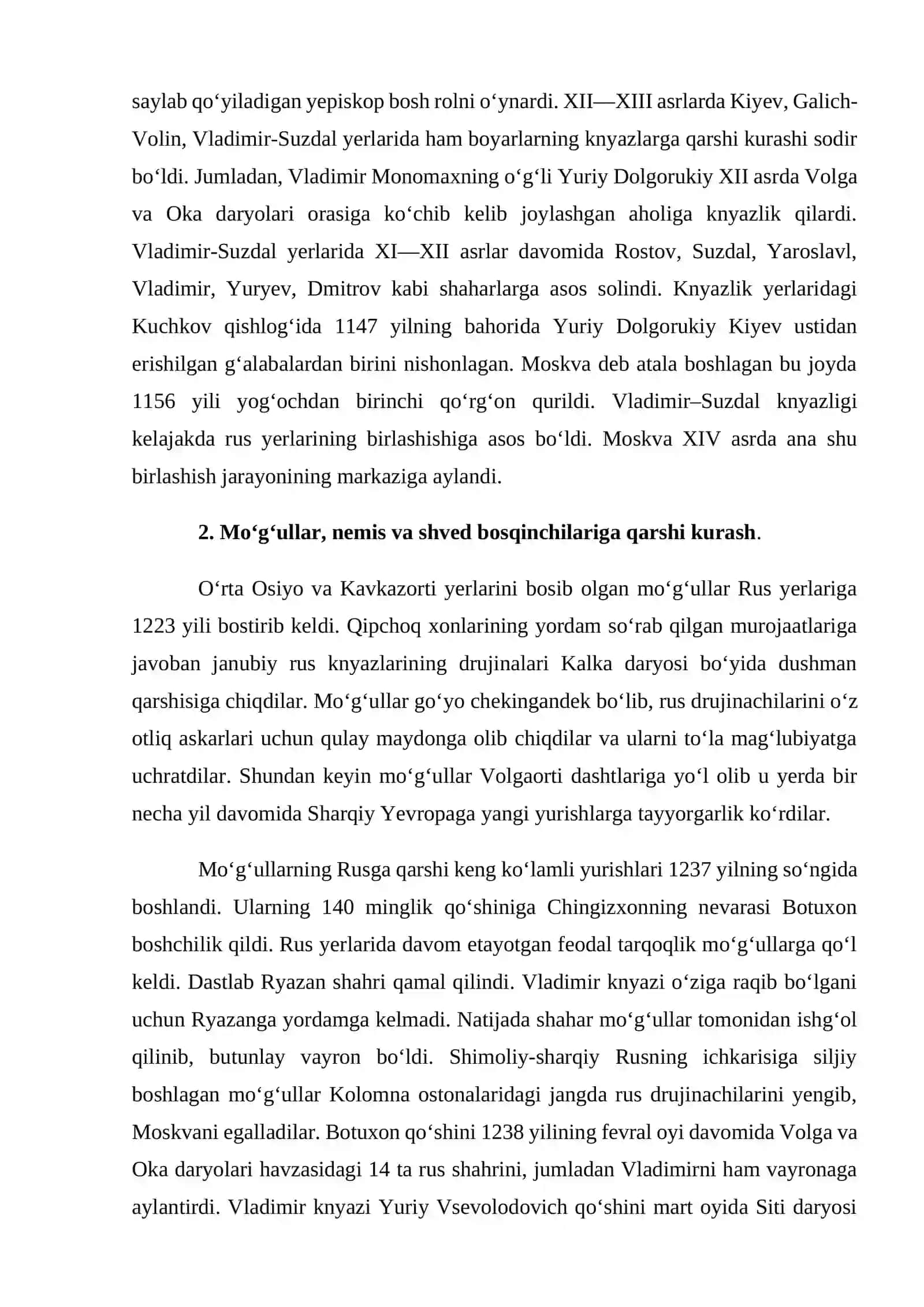 XI–XV ASRLARDA RUS KNYAZLIKLARI 3