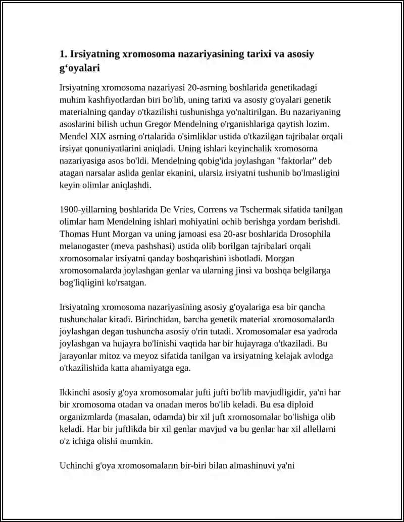IRSIYATNING XROMOSOMA NAZARIYASI 3