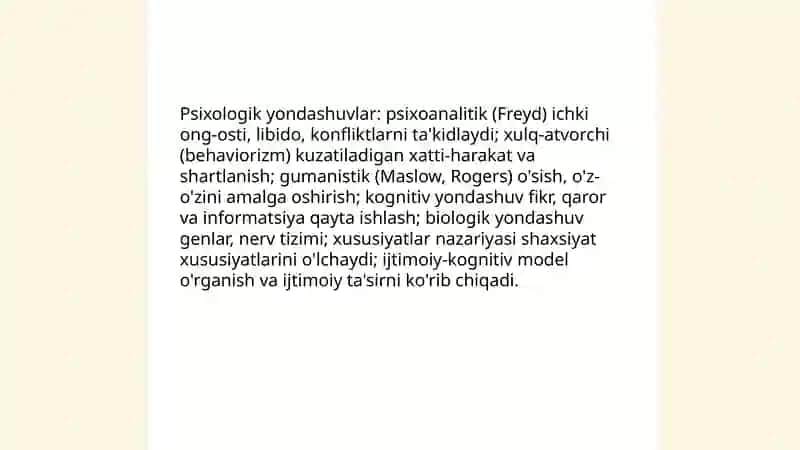 Shaxs haqidagi ta'limotlar 3