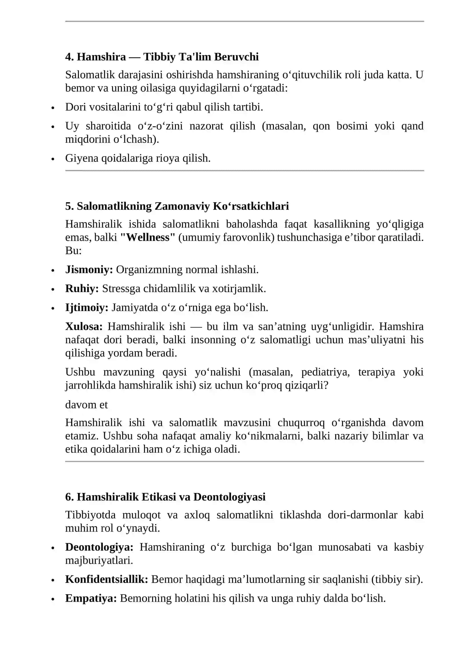 Hamshiralik ishi va salomatlik 3