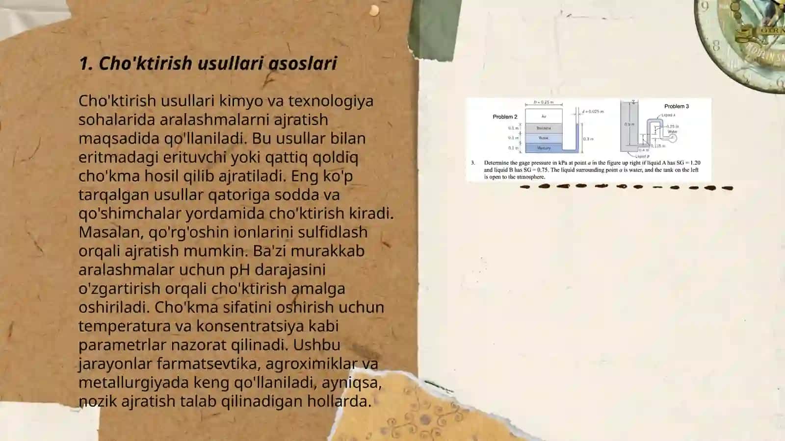 Cho'ktirish va kompleks hosil qilish usullari 3