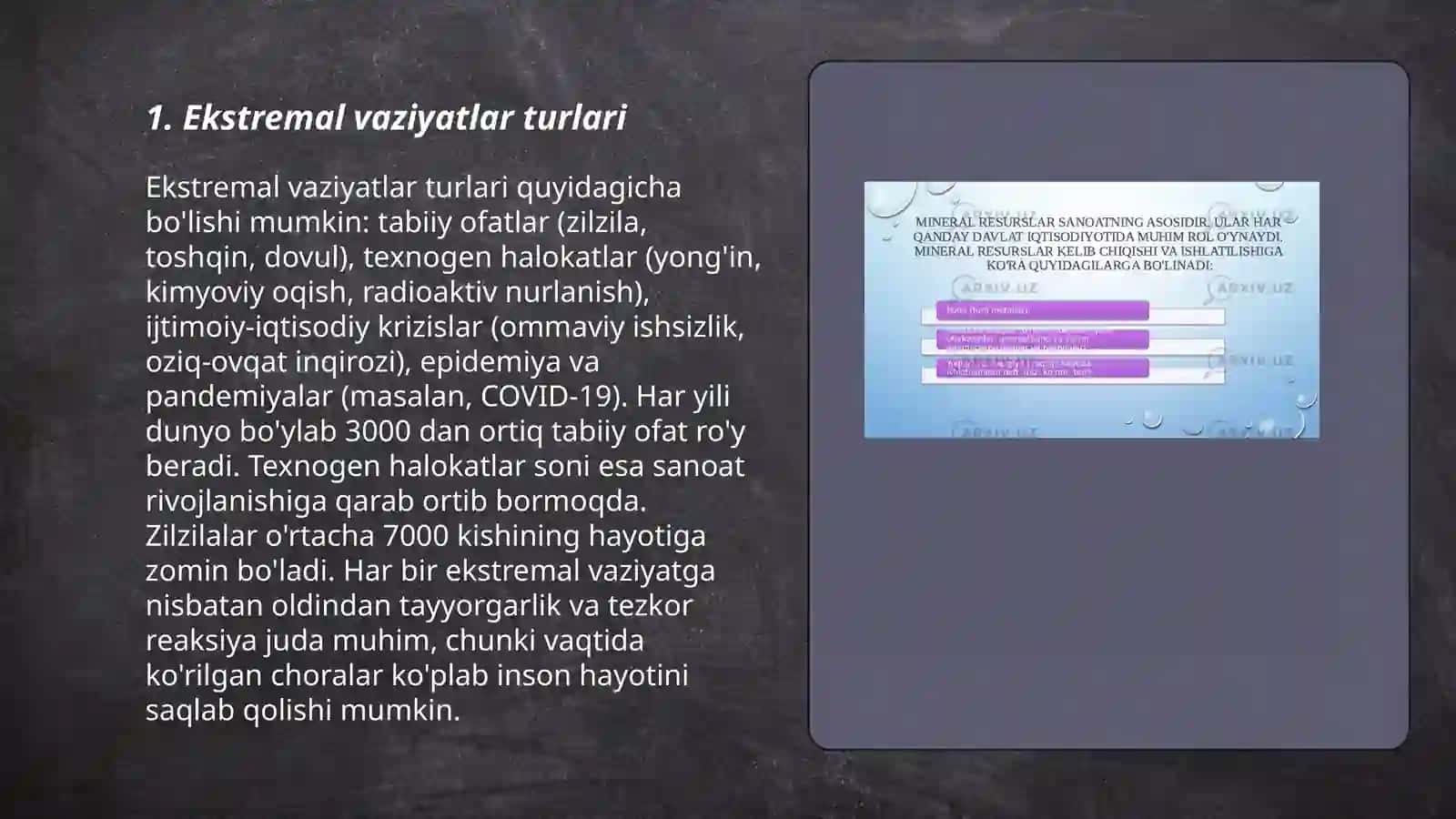 Ekstremal vaziyatlar tasnifi 3