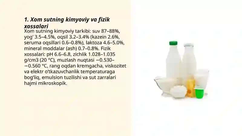 Sut mahsulotlarini texnologiyasi va ekspertizasi 3