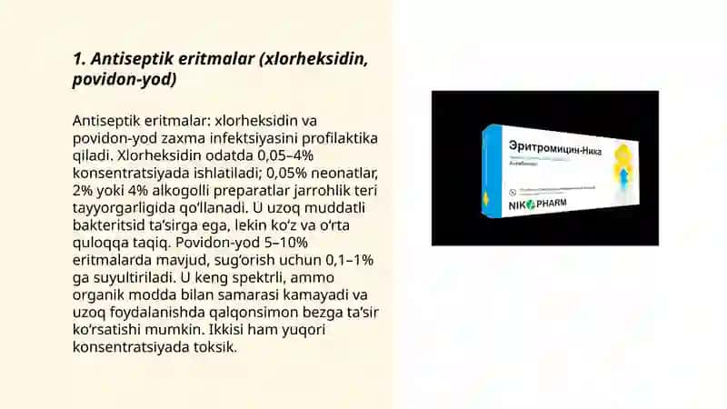 Zaxmga qarshi vositalar 3