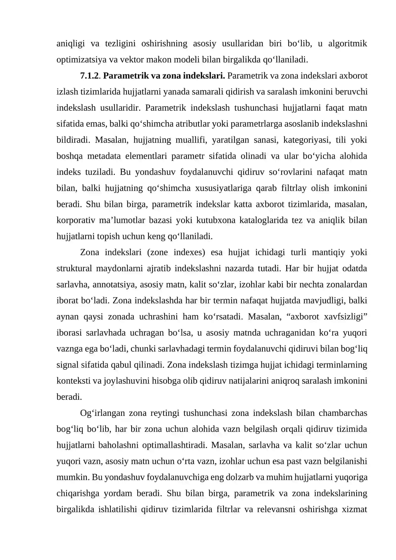 Atamaning vazn va vektor makon modeli 3