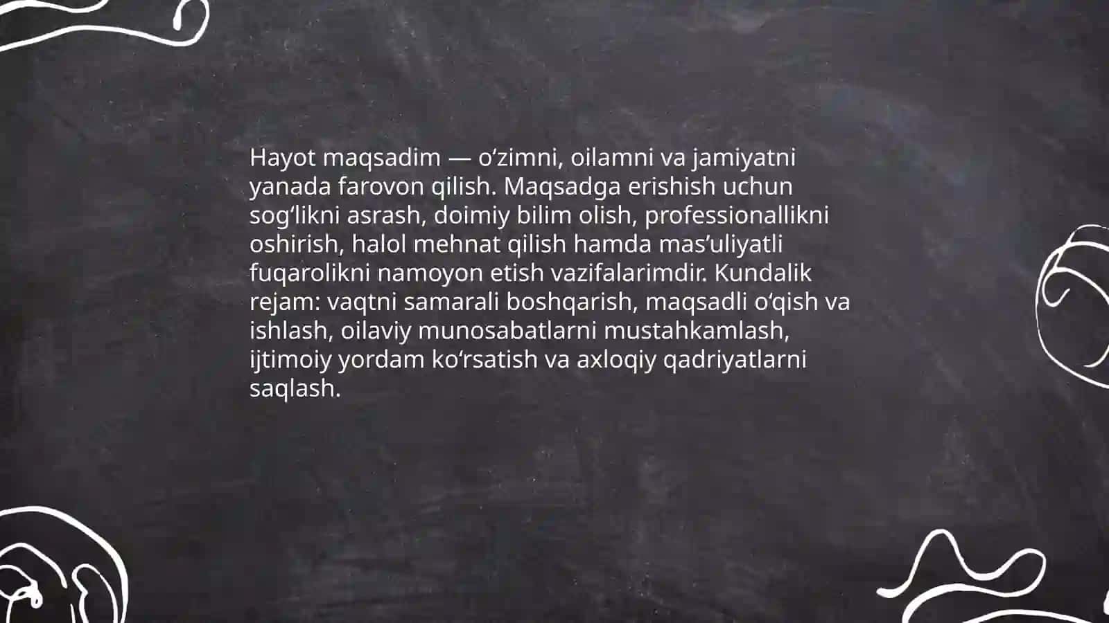 Mening hayot falsafam 3