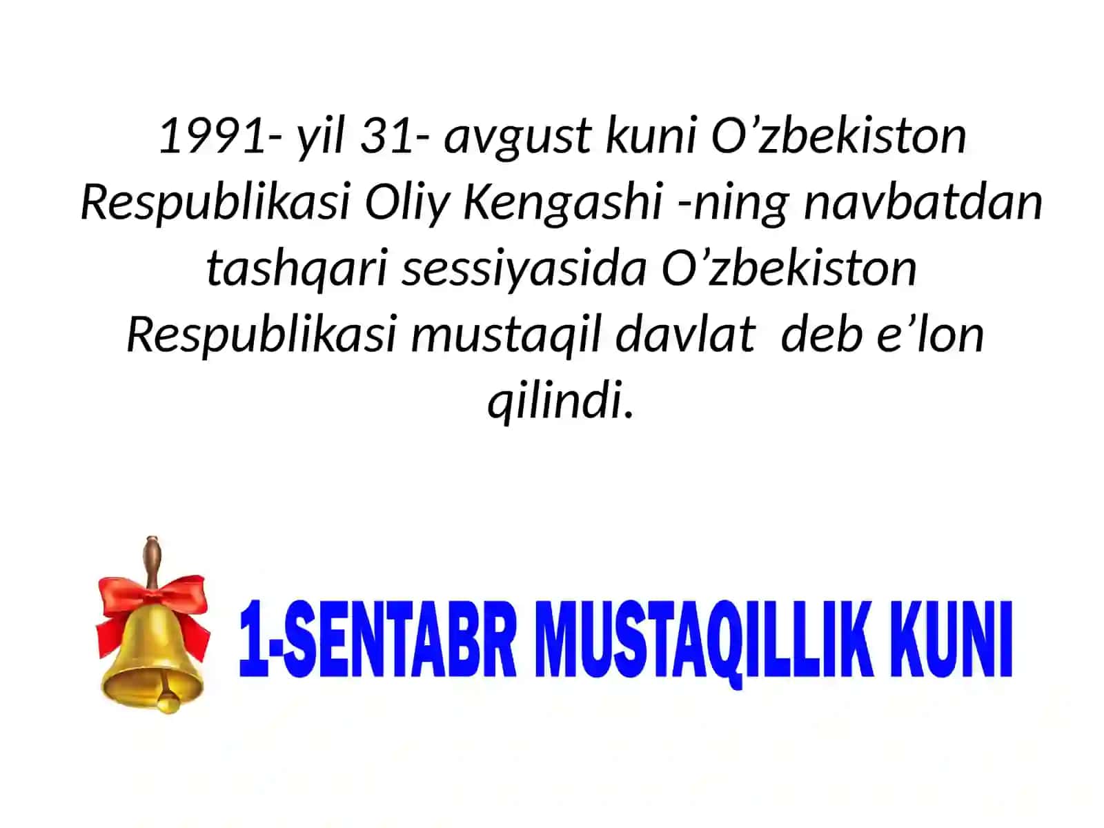 “AZIZ VA YAGONAMSAN, JONAJON O’ZBEKISTONIM!”shiori ostida TAQDIMOT 3