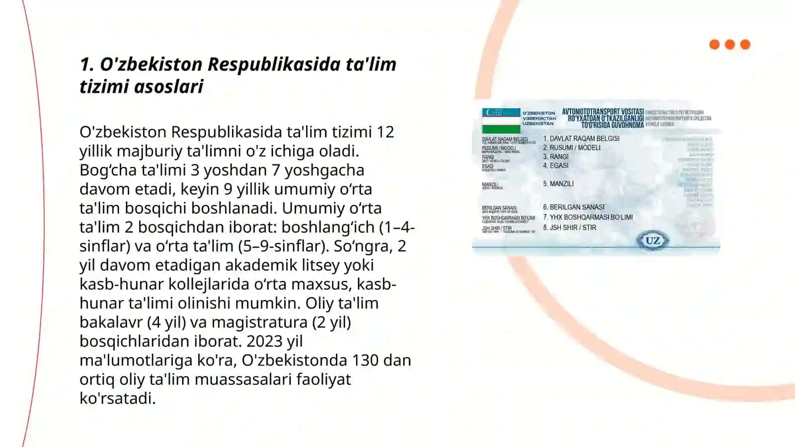 O'zbekiston Respublikasi ta'lim to'g'risidagi qonuni 3