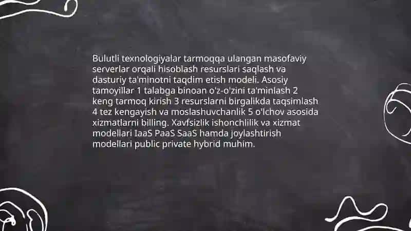 Bulutli texnologiyalar va ularning turlari 3