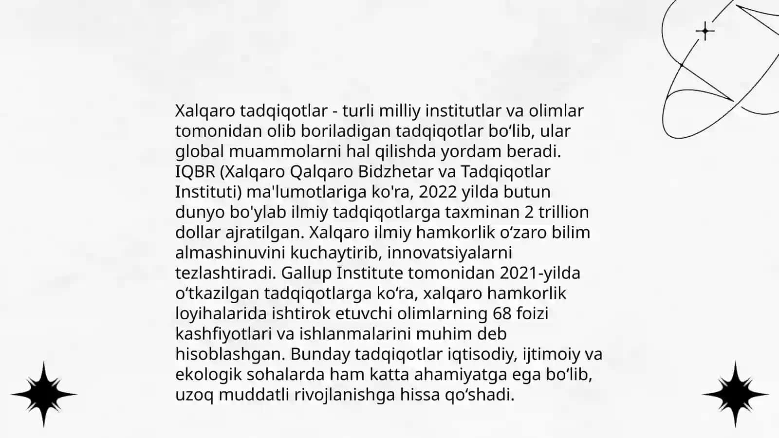 Xalqaro tadqiqotlarning dolzarbligi 3