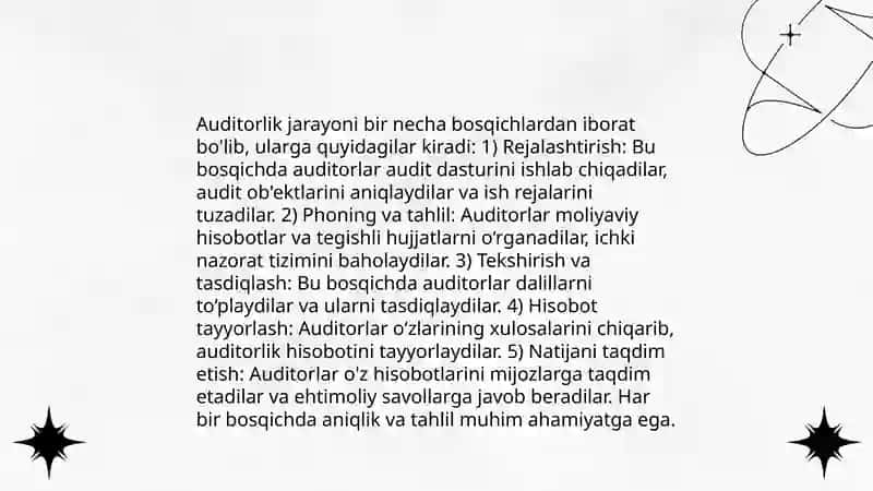 Auditorlik hujjatlari va dalillari 3