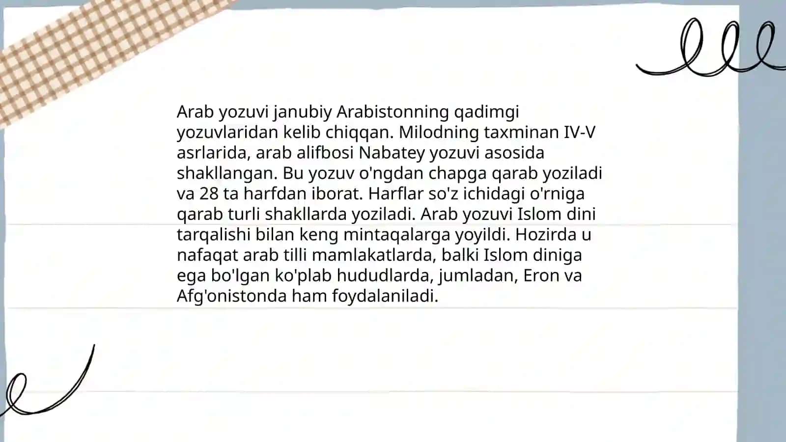 Arab tilining tarixi 3