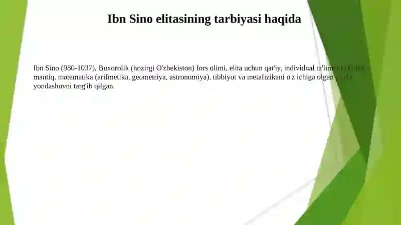 Abu Ali ibn Sino ta’lim-tarbiya 3