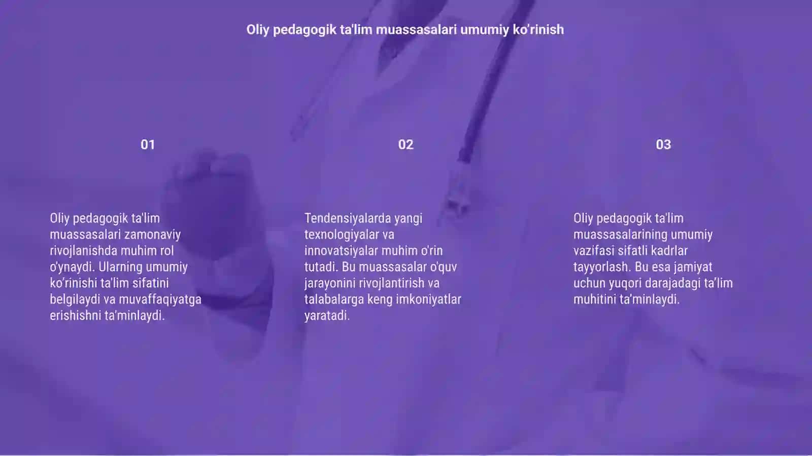 Oliy pedagogik ta'lim muassasalari tendensiyalari 3