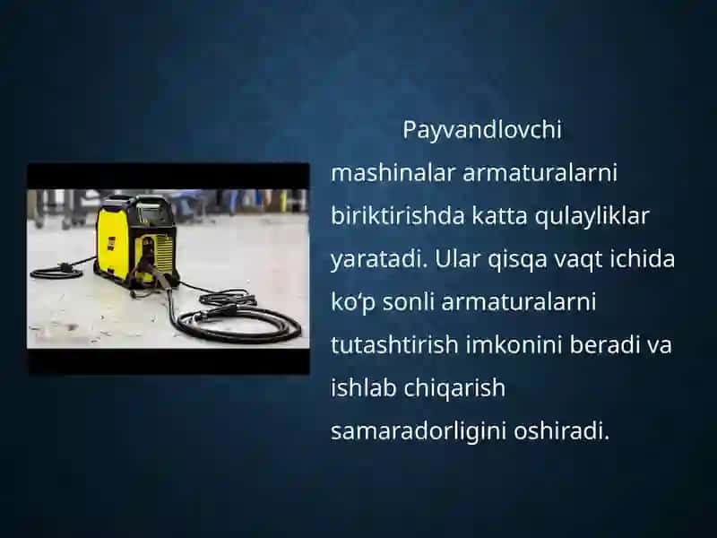 Armaturalarni tutashtirish uchun payvandlovchi mashinalar 3