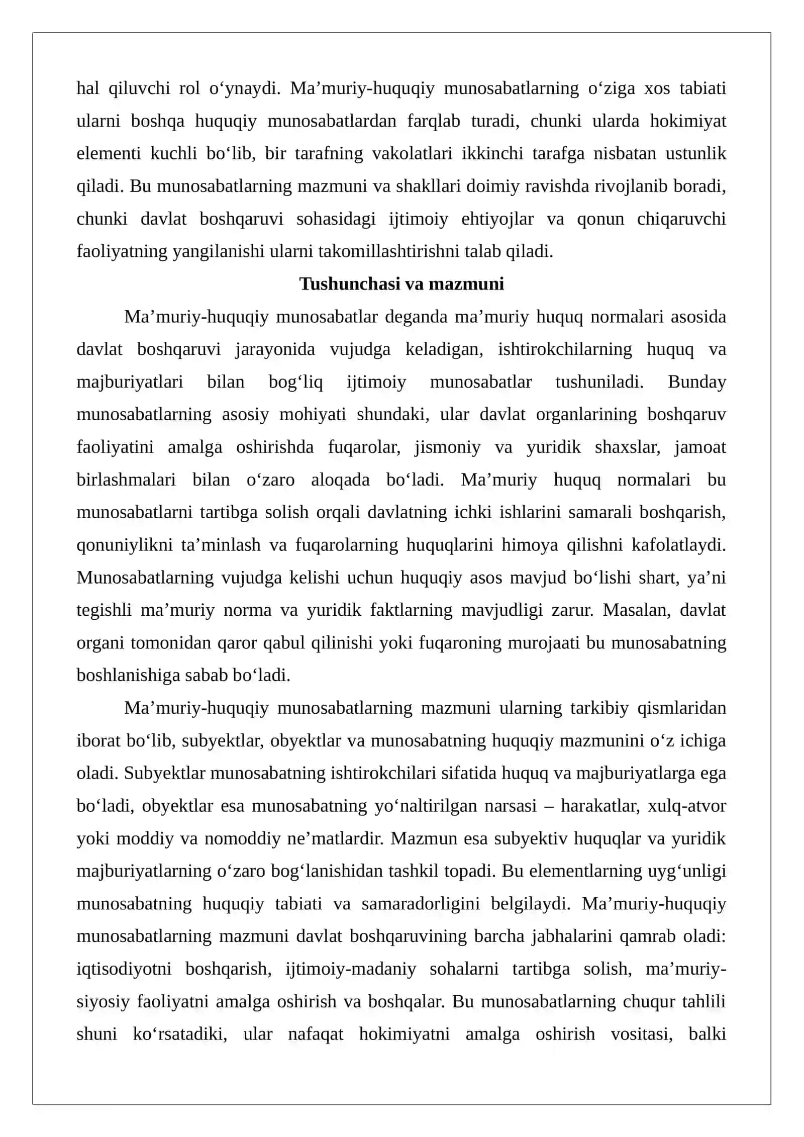 Ma’muriy-huquqiy munosabatlar va ularning turlari 3