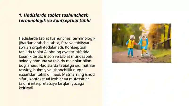 "Hadis"larda tabiatga oid bandlarni o'rganish va tahlil qilish 3