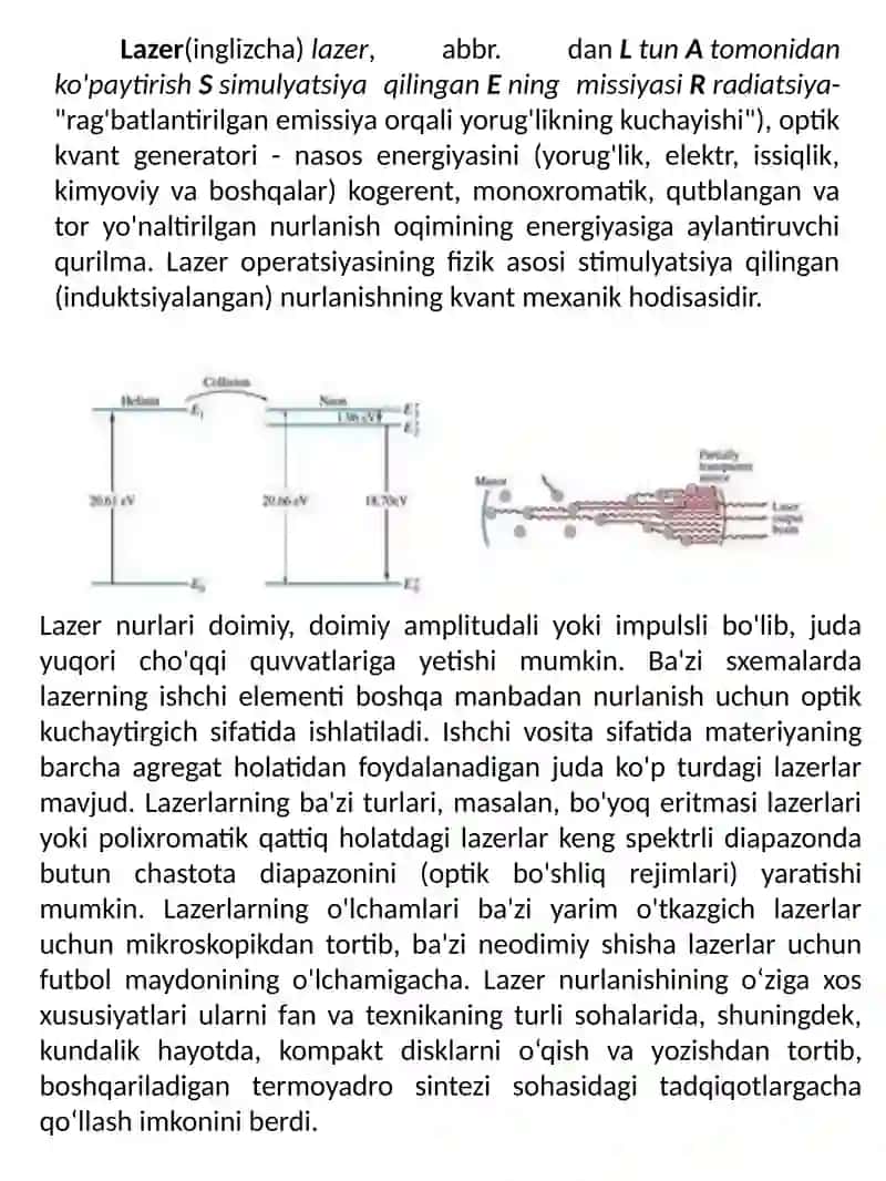 Lazernurlar va ularning tibbiyotda qo'llanilishi 3