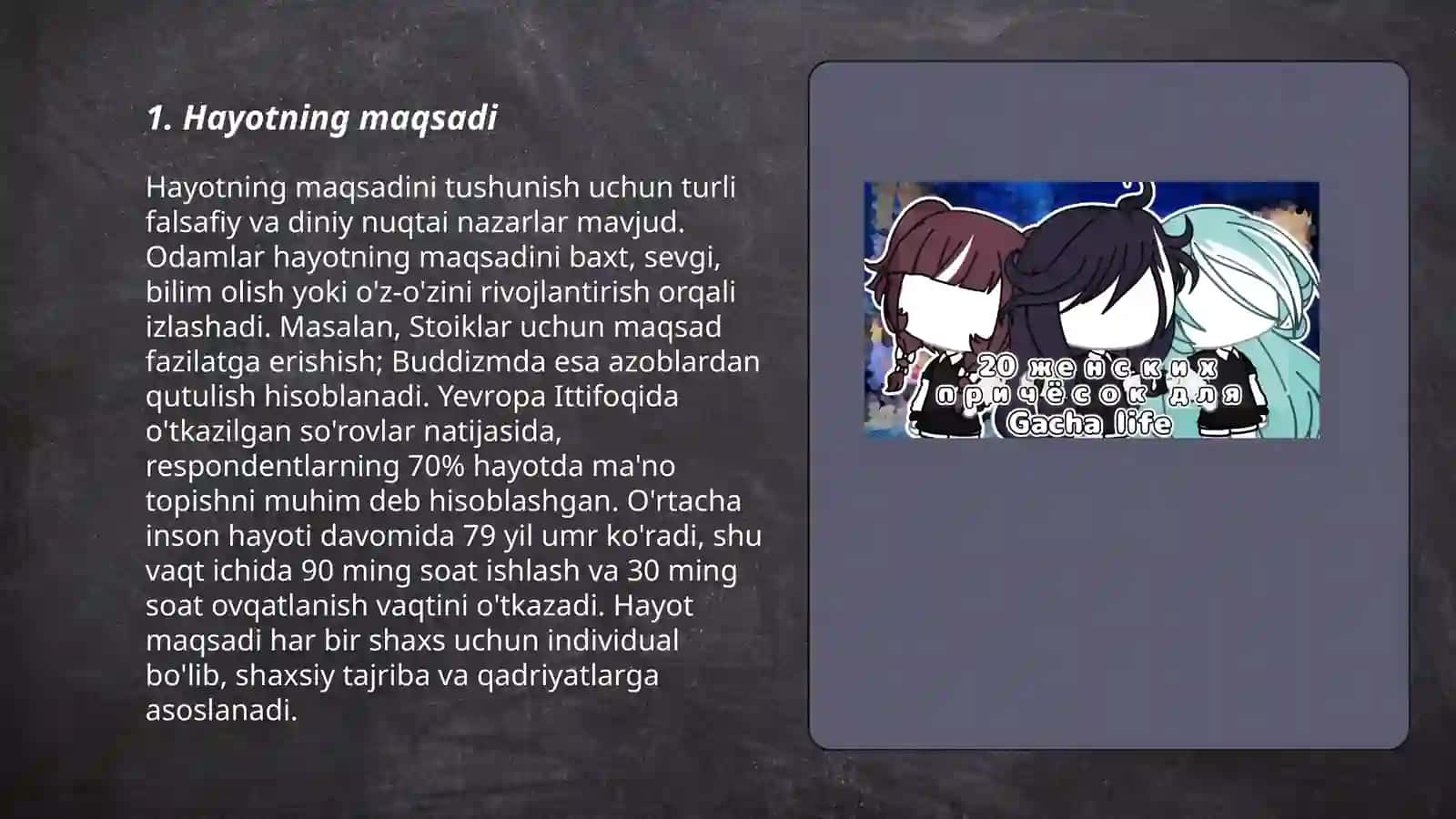 Mening hayot falsafam 3