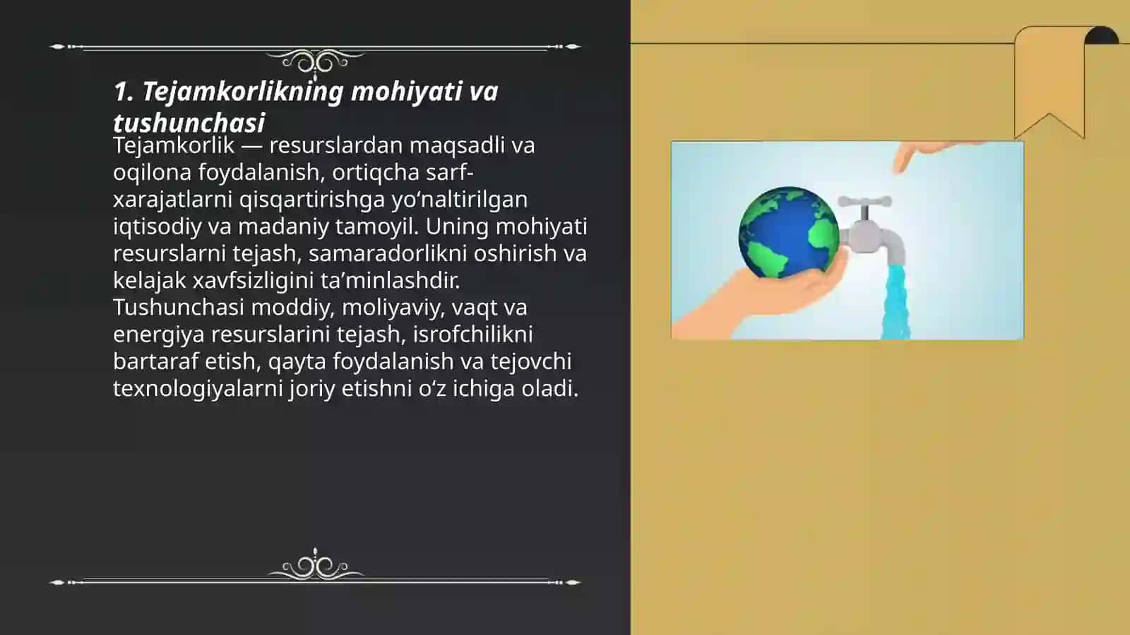 Tejamkorlik haqida 3
