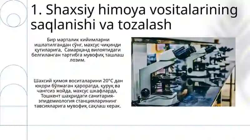 Shaxsiy himoya vositalaridan foydalanish usullari 3