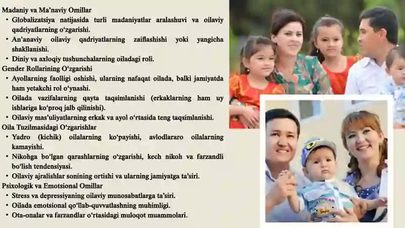 XXI asr oilasi konseptsityasining asosiy mazmuni. 3