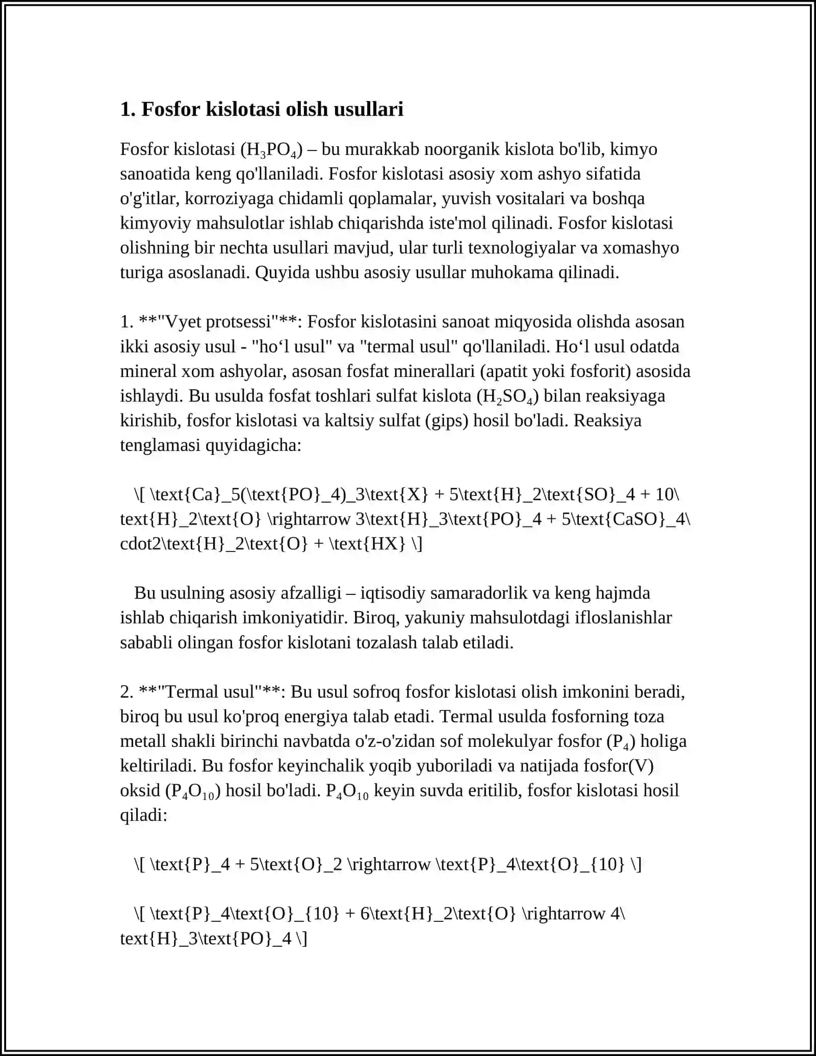 EKSTRAKSINON FOSFOR KISLOTA OLISH 3