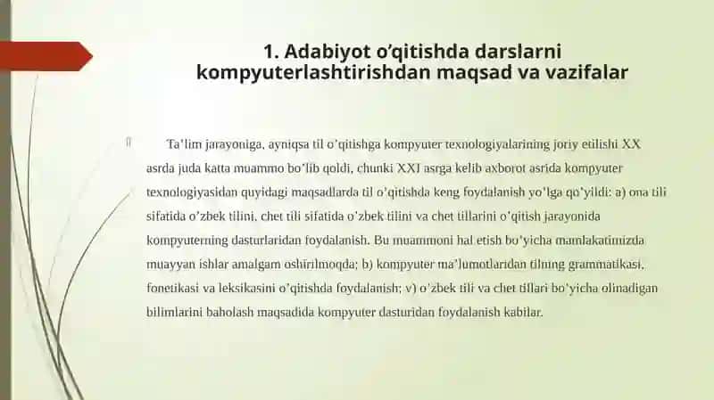 Adabiyoto'qitishdadarslarnikompyuterlashtirish 3