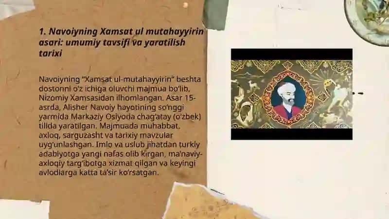Navoiyning Xamsat ul mutahayyirin asari 3